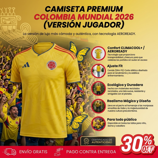 🇨🇴 CAMISETA SELECCIÓN COLOMBIA 2026 CALIDAD PREMIUM 🔥