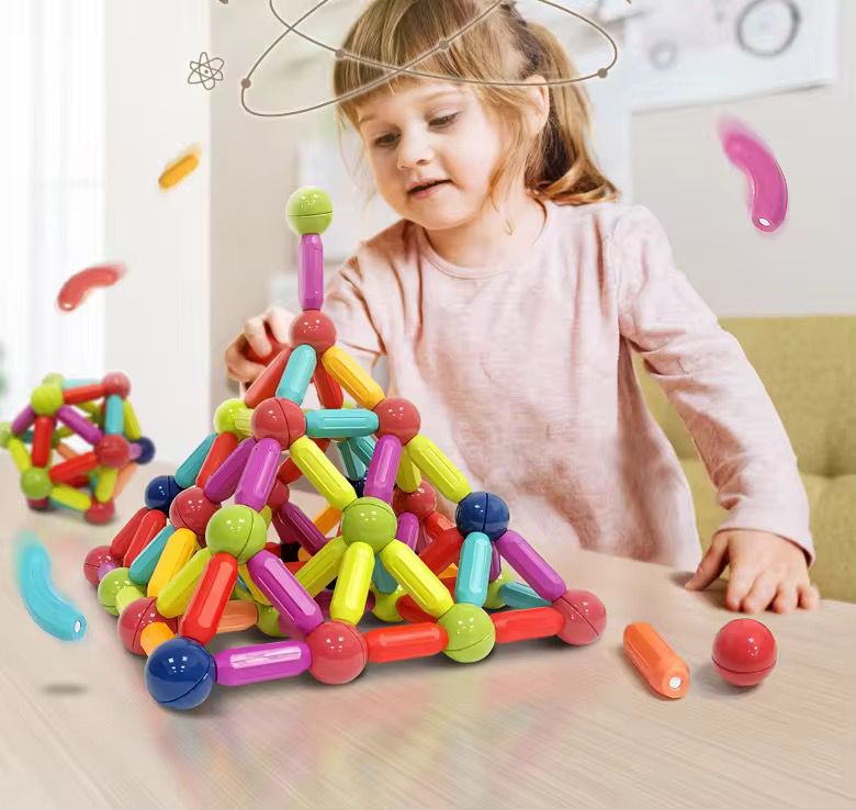 🚀🧠 Juego Magnético Educativo 64 Piezas – Inteligencia, Creatividad y Diversión + 🚚 Envío GRATIS